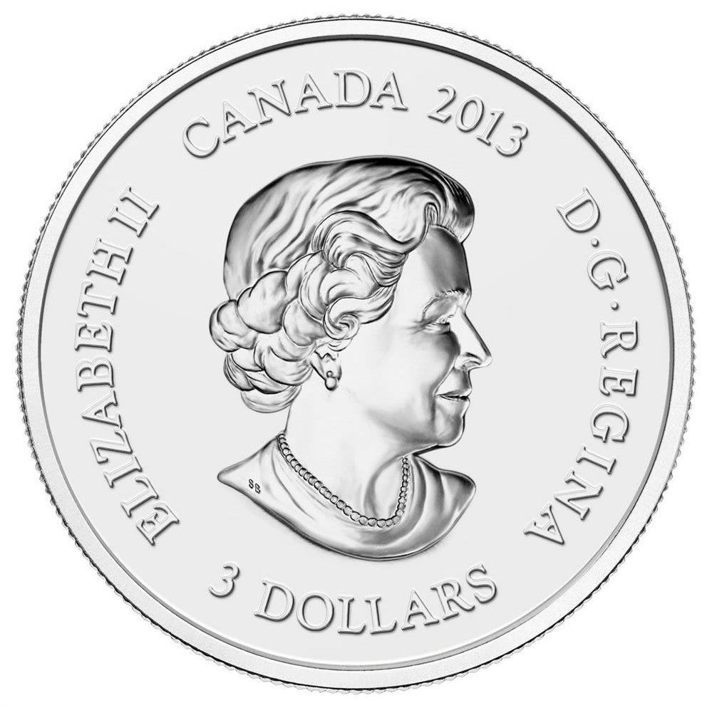 2013 Canada $3 Hummingbird & Morning Glory Fine Silver