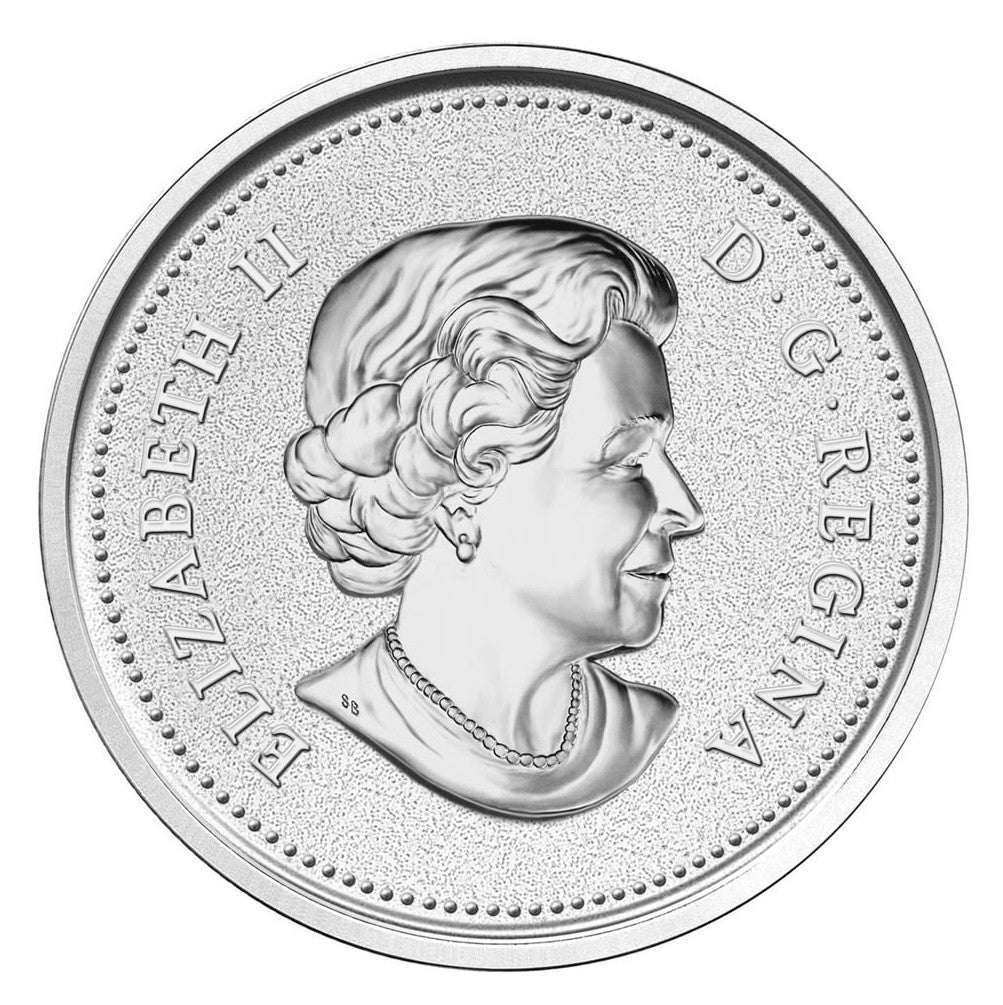 2014 Canada $50 Swimming Beaver 5oz. Fine Silver Coin (TAX Exempt)