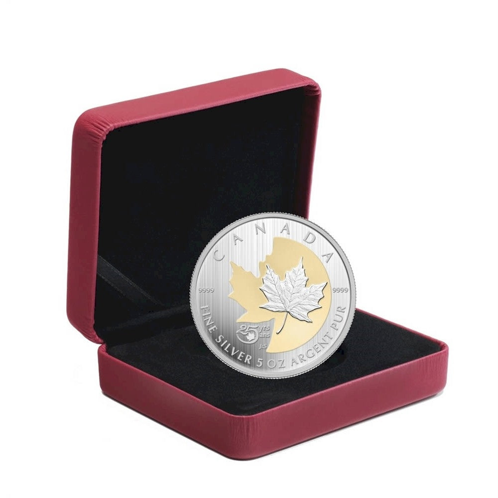 2013 Canada $50 25th Anniversary Silver Maple Leaf 5oz Silver (No Tax)