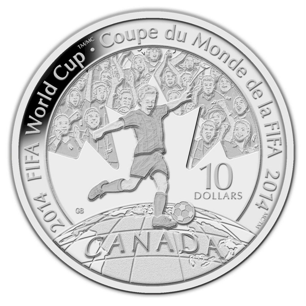 2014 Canada $10 2014 FIFA World Cup Fine Silver (No Tax)