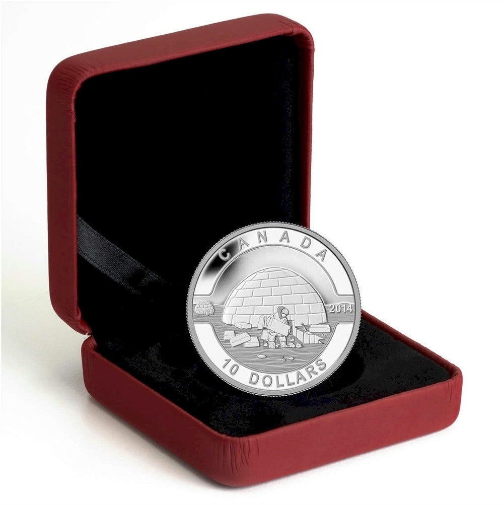 2014 $10 O Canada - The Igloo (#1) Fine Silver (No Tax)