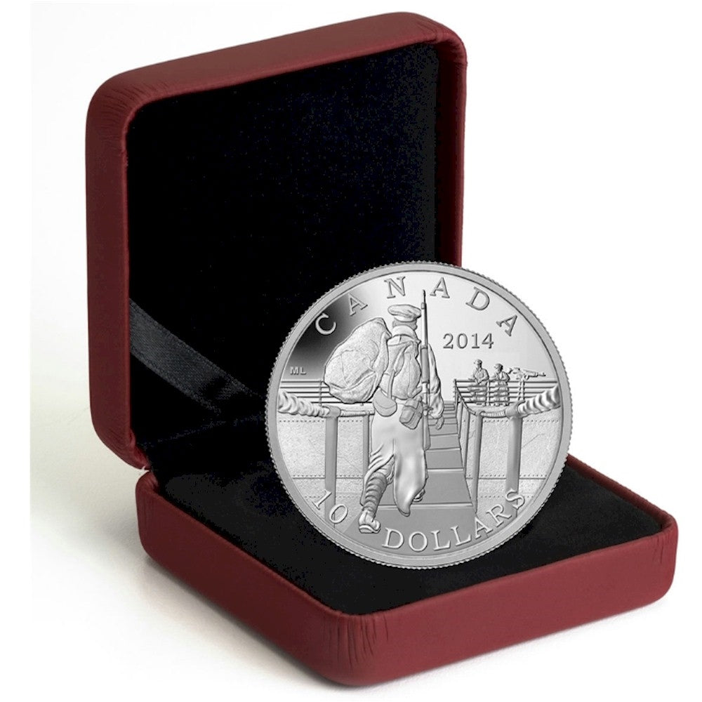 2014 Canada $10 The Mobilisation of Our Nation Fine Silver (No Tax)