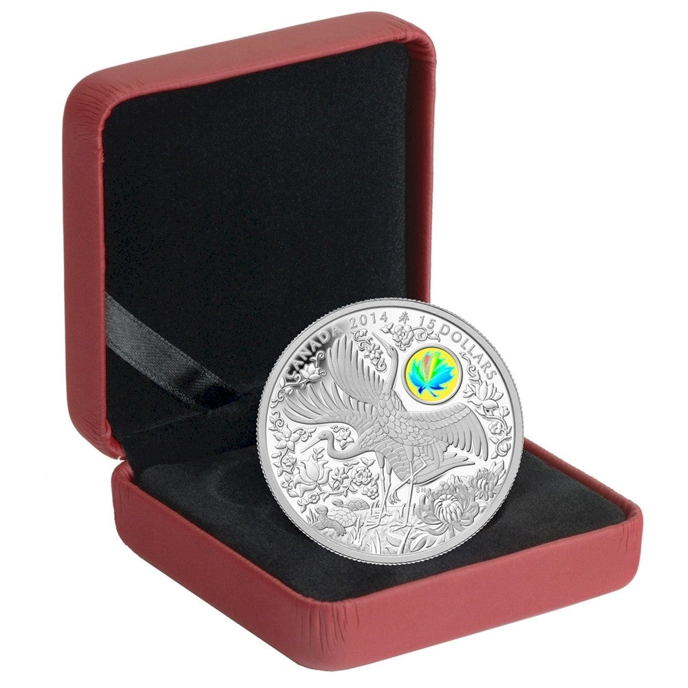 2014 Canada $15 Maple Hologram - Maple of Longevity Fine Silver (No Tax)