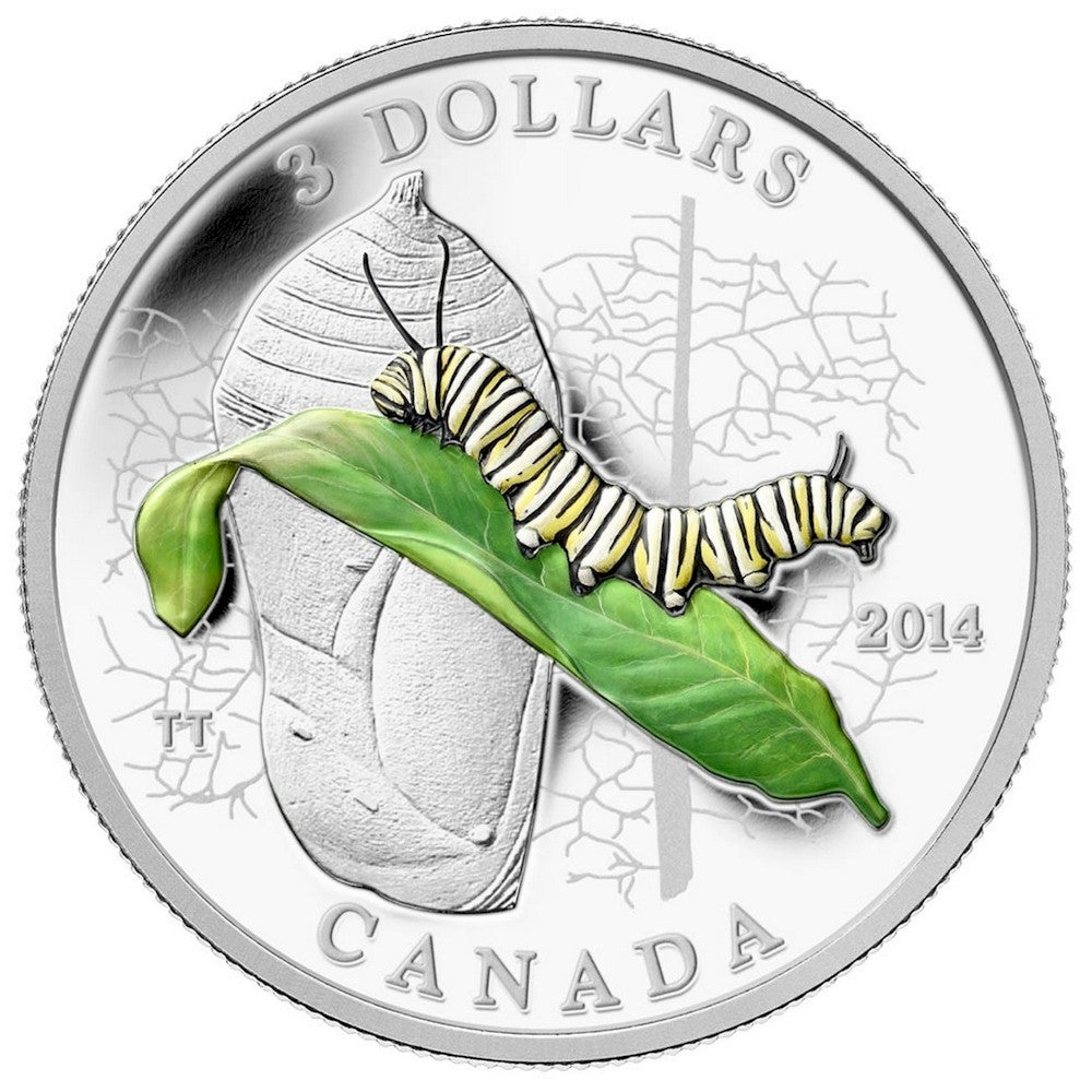 2014 Canada $3 Animal Architects - Caterpillar and Chrysalis (No Tax)