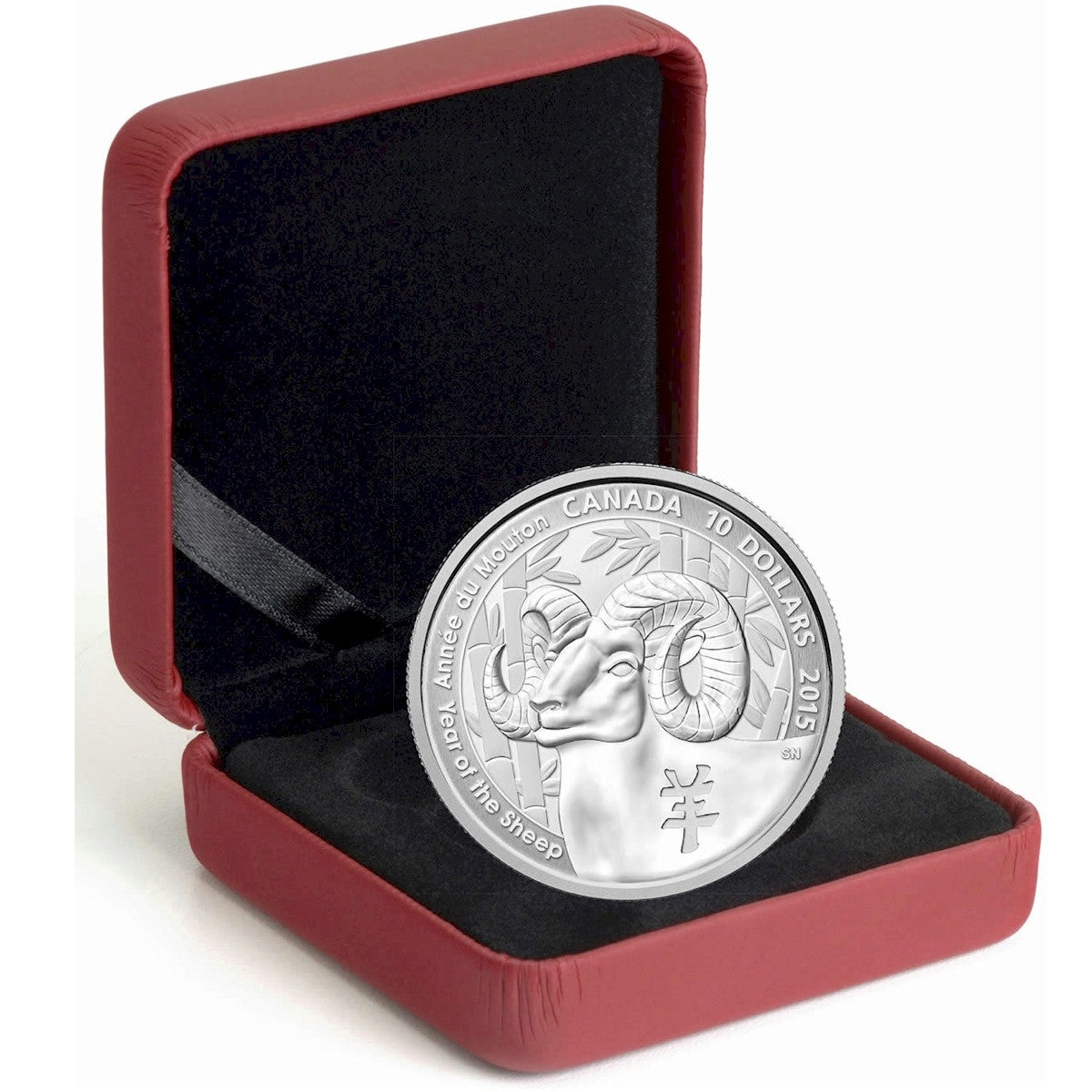 2015 Canada $10 Year of the Sheep Fine Silver Coin (TAX Exempt)