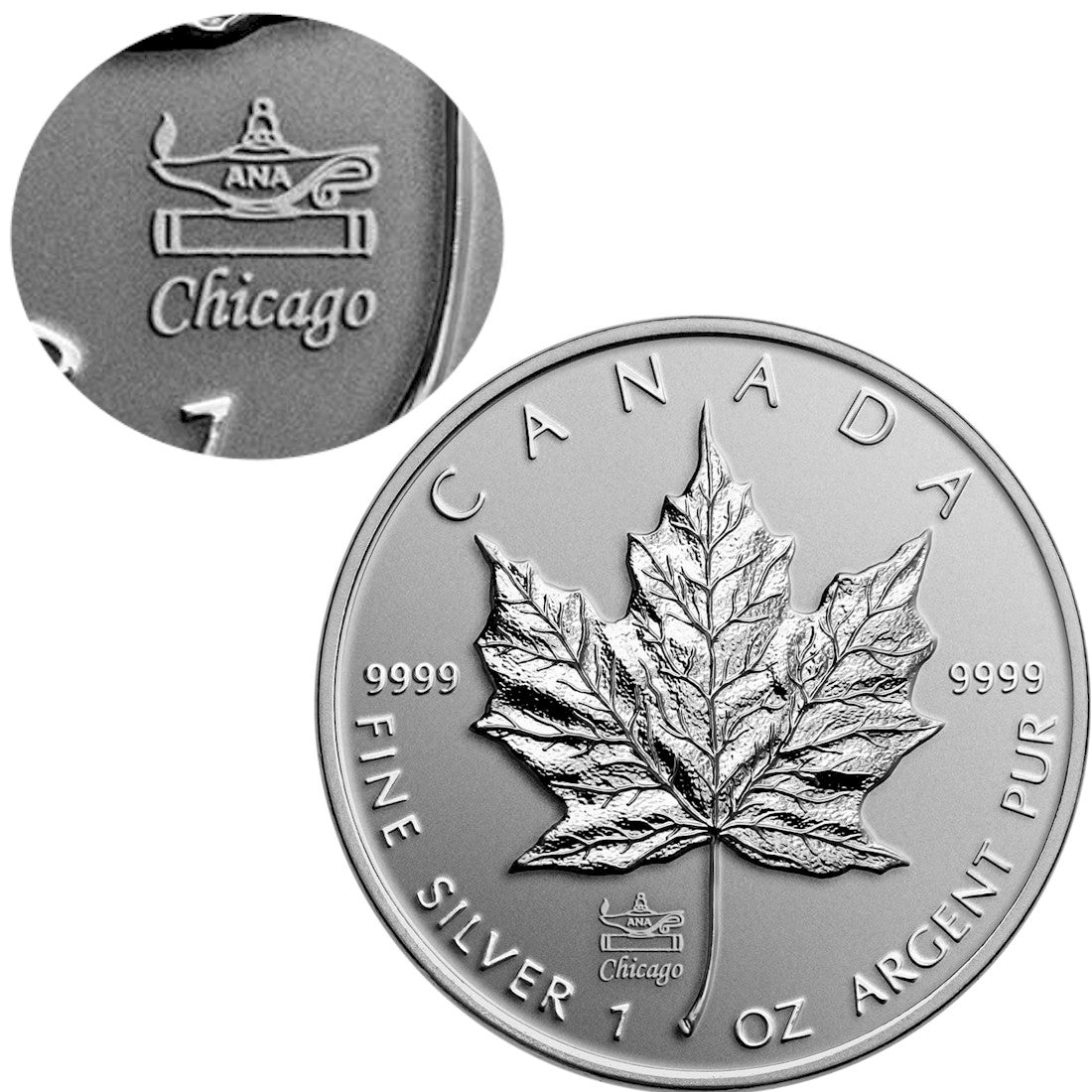 2014 Canada $5 Bullion Replica with ANA Privy Fine Silver (No Tax)