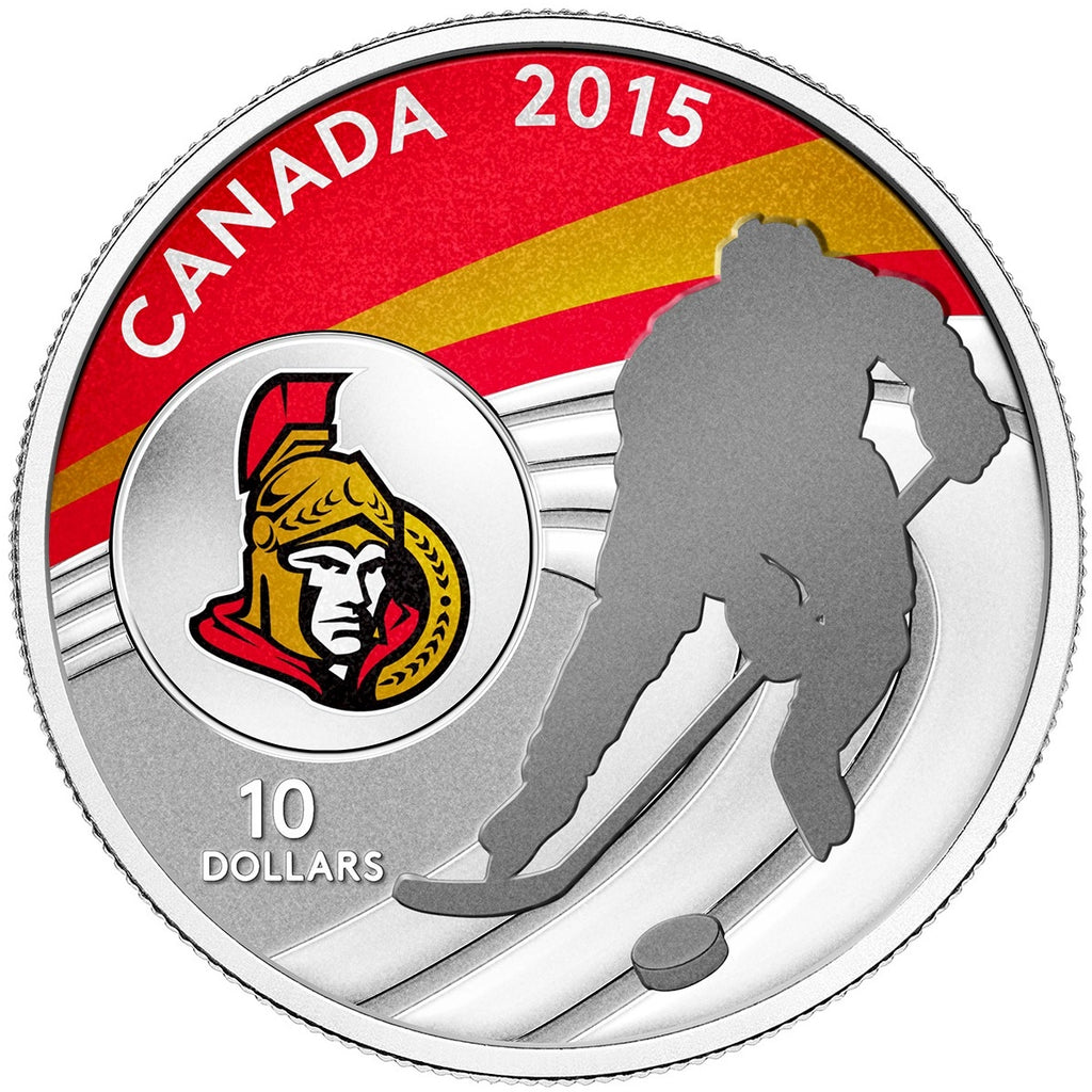 2015 Canada $10 Ottawa Senators Fine Silver Coin (TAX Exempt)