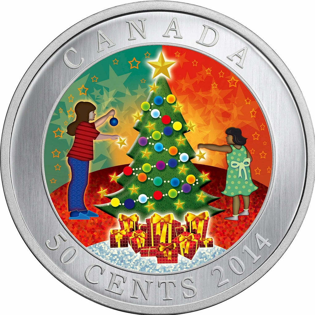 2014 Canada 50-cent Christmas Tree Cupronickel Lenticular Coin