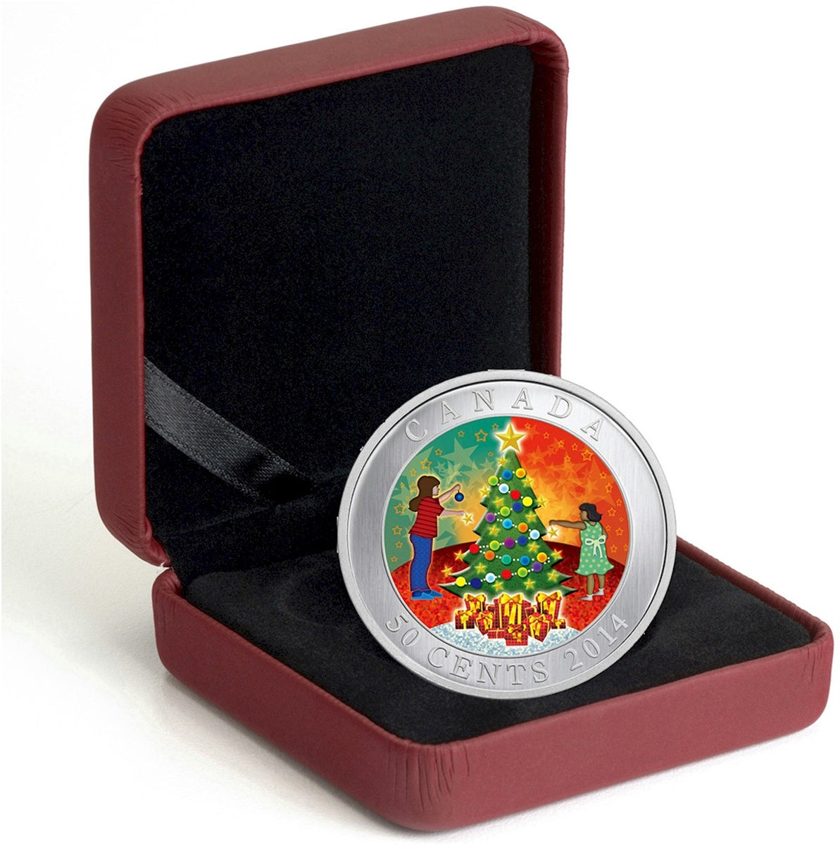 2014 Canada 50-cent Christmas Tree Cupronickel Lenticular Coin