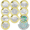 2014 $10 O Canada 10-coin Silver Set with Gold Plating (No Tax)