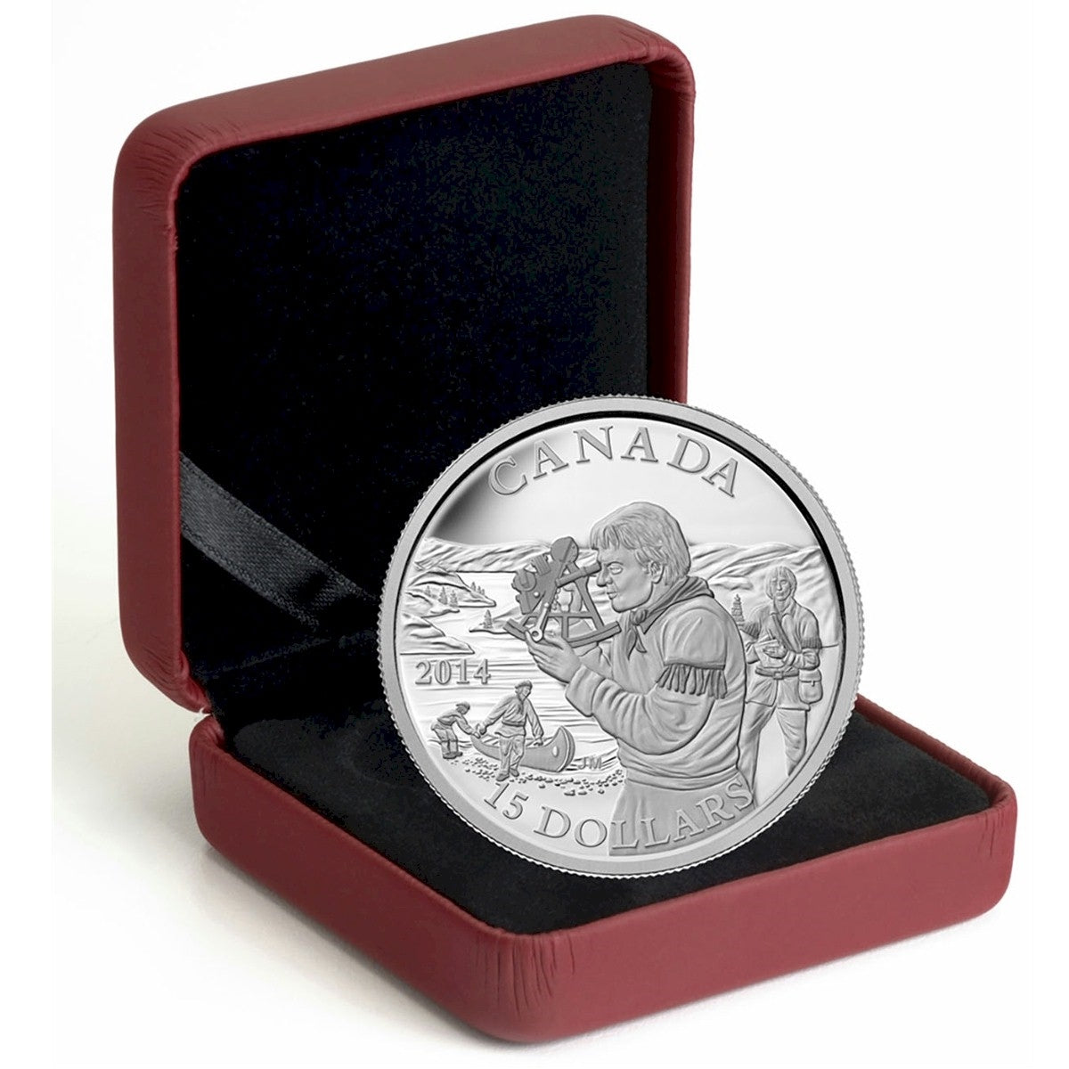 2014 $15 Exploring Canada - Pioneering Mapmakers Fine Silver (No Tax)