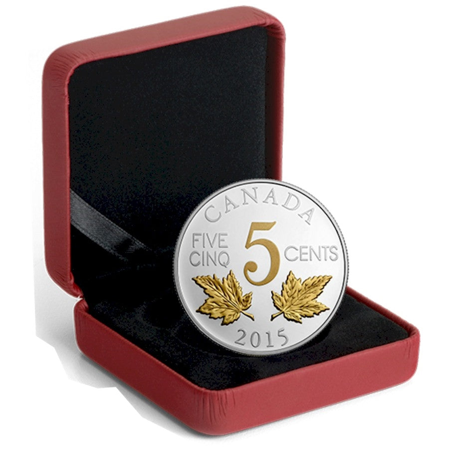 2015 5-cent Legacy of the Canadian Nickel - Two Maple Leaves (No Tax)