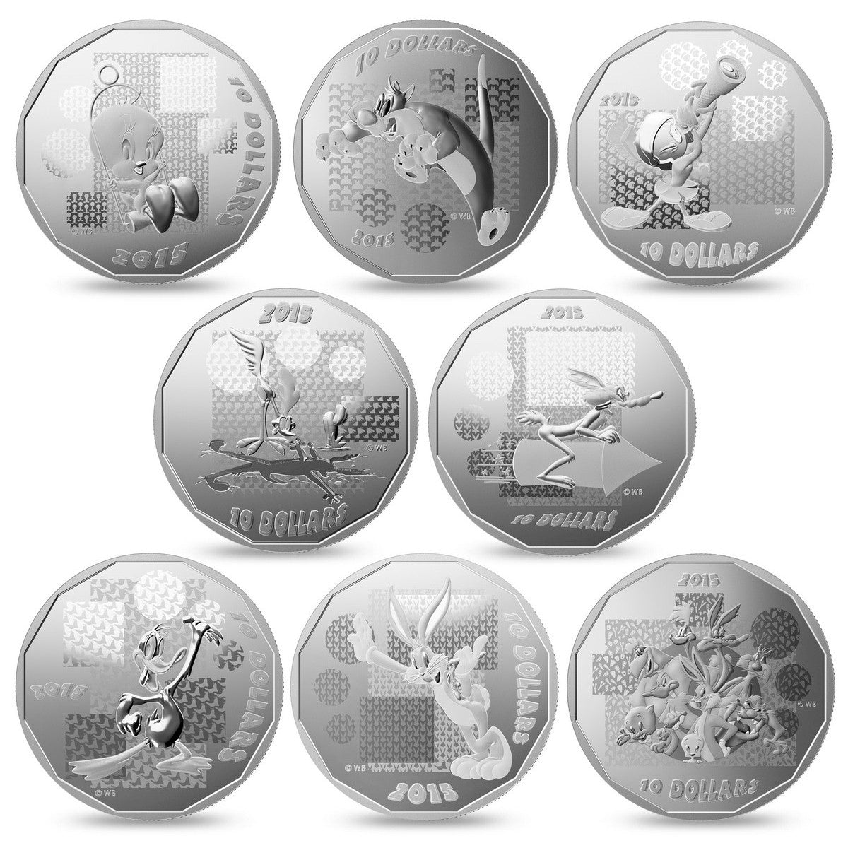 2015 Canada $10 Looney Tunes 8-coin Set with Display Box (No Tax)