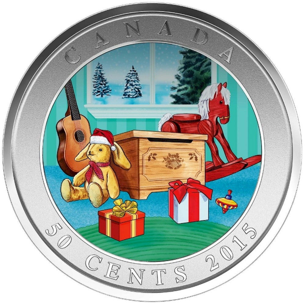 2015 Canada 50-cent Holiday Toy Box Lenticular Coin