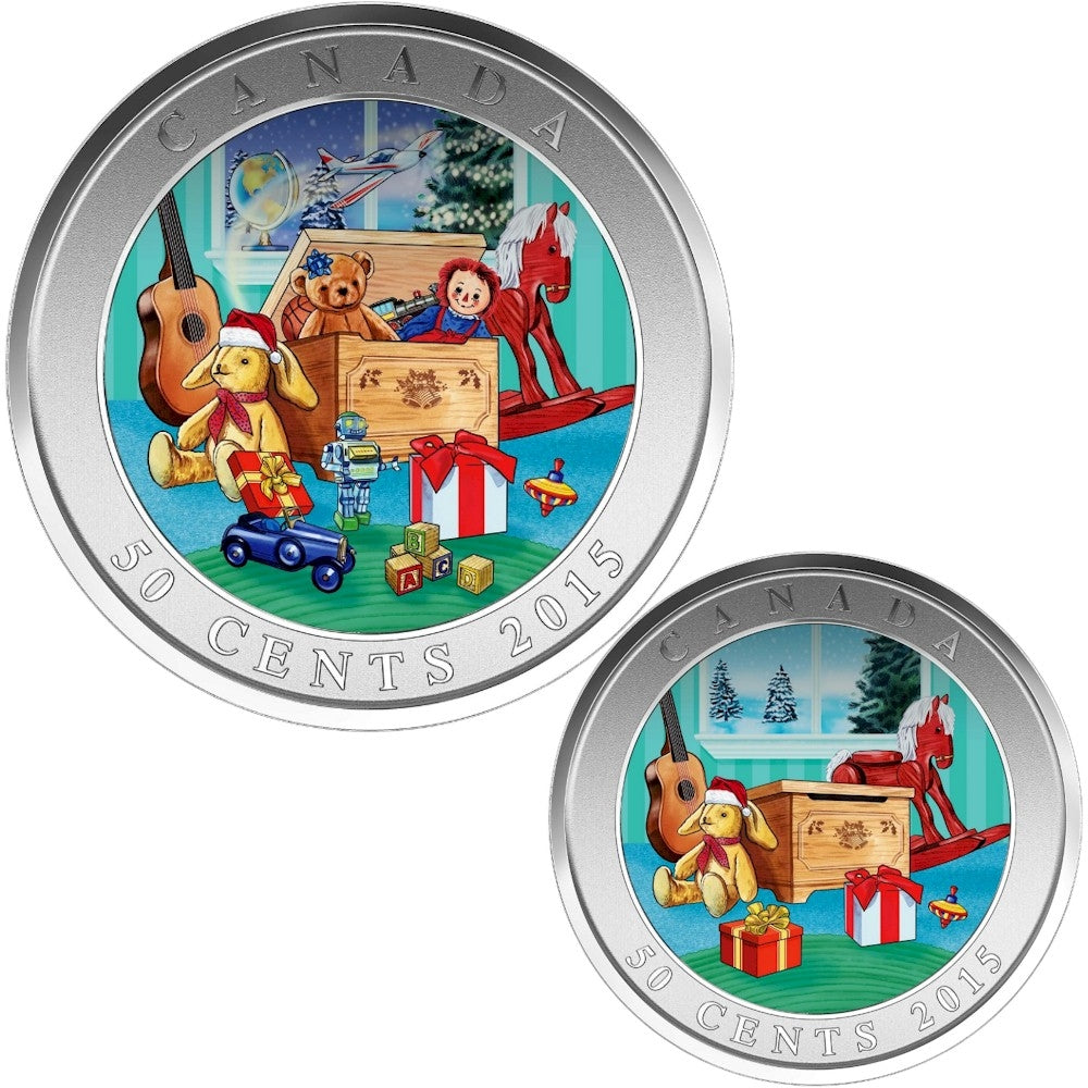 2015 Canada 50-cent Holiday Toy Box Lenticular Coin