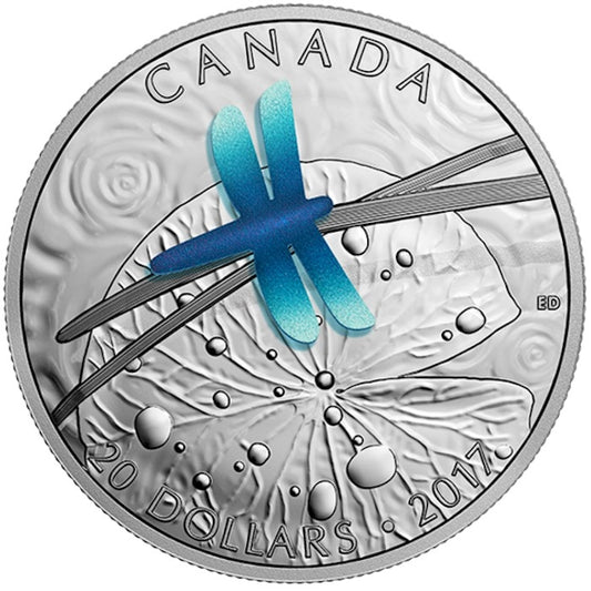2017 Canada $20 Nature's Adornments - Dragonfly Fine Silver Coin