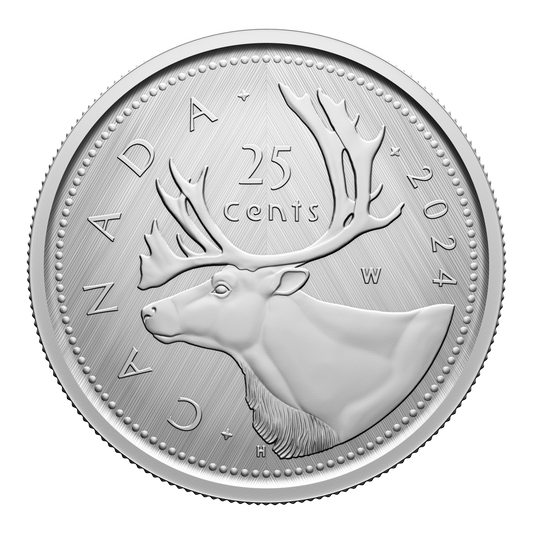 2024 Canada 25-cent Tribute: W Mint Mark Caribou Fine Silver (No Tax)