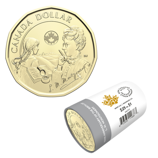 2024 Canada $1 Uncoloured 150th Anniversary of the Birth of L.M. Montgomery Special Wrapped Roll