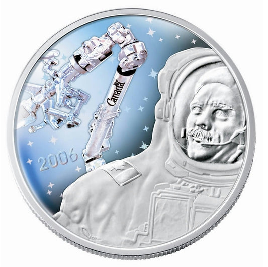 RDC 2006 $30 Canadian Achievements - Canadarm & Col Hadfield Sterling (Impaired)