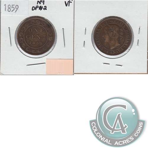 1859 DP N9 #2 Canada 1-cent Very Fine (VF-20) $