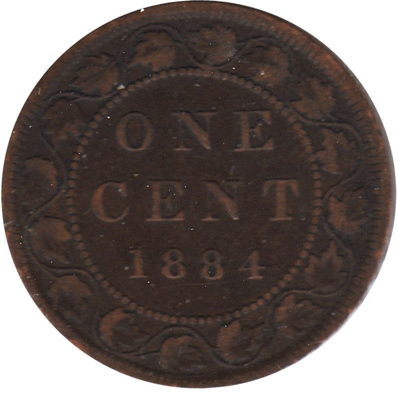 1884 Obv. 2 Canada 1-cent VG-F (VG-10)