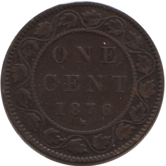 1876H Canada 1-cent VG-F (VG-10)