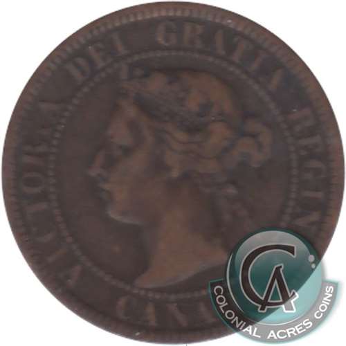 1891 SDSL Obv. 2 Canada 1-cent Fine (F-12) $