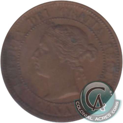 1892 Obv. 3 Canada 1-cent EF-AU (EF-45)