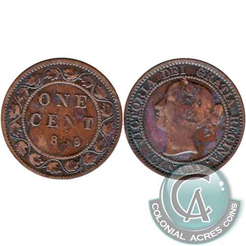 1859 DP N9 #1 Canada 1-cent VG-F (VG-10) $