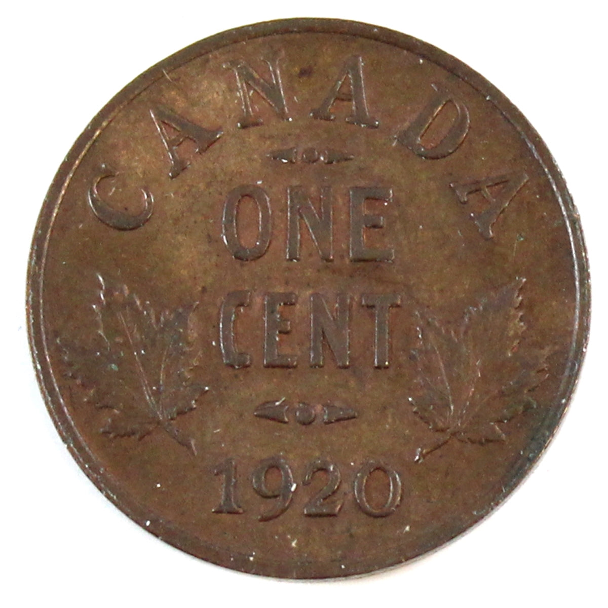 1920 Small Canada 1-cent AU-UNC (AU-55)