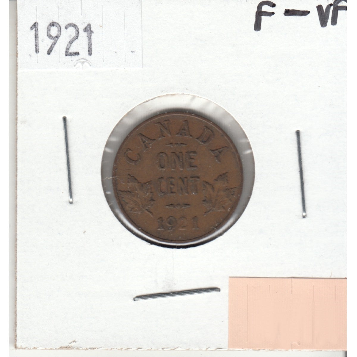 1921 Canada 1-cent F-VF (F-15)