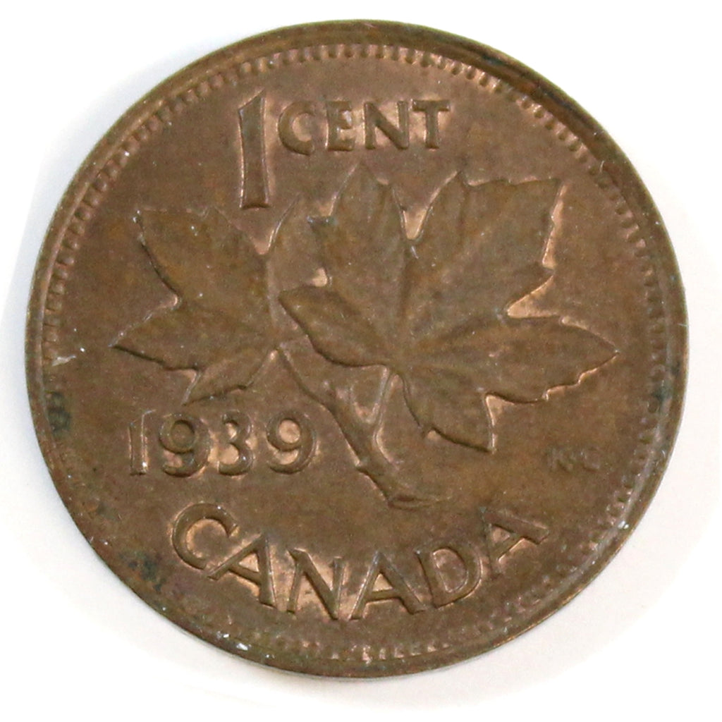 1939 Canada 1-cent Almost Uncirculated (AU-50)