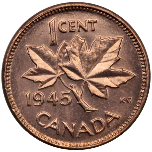 1945 Canada 1-cent Brilliant Uncirculated (MS-63)