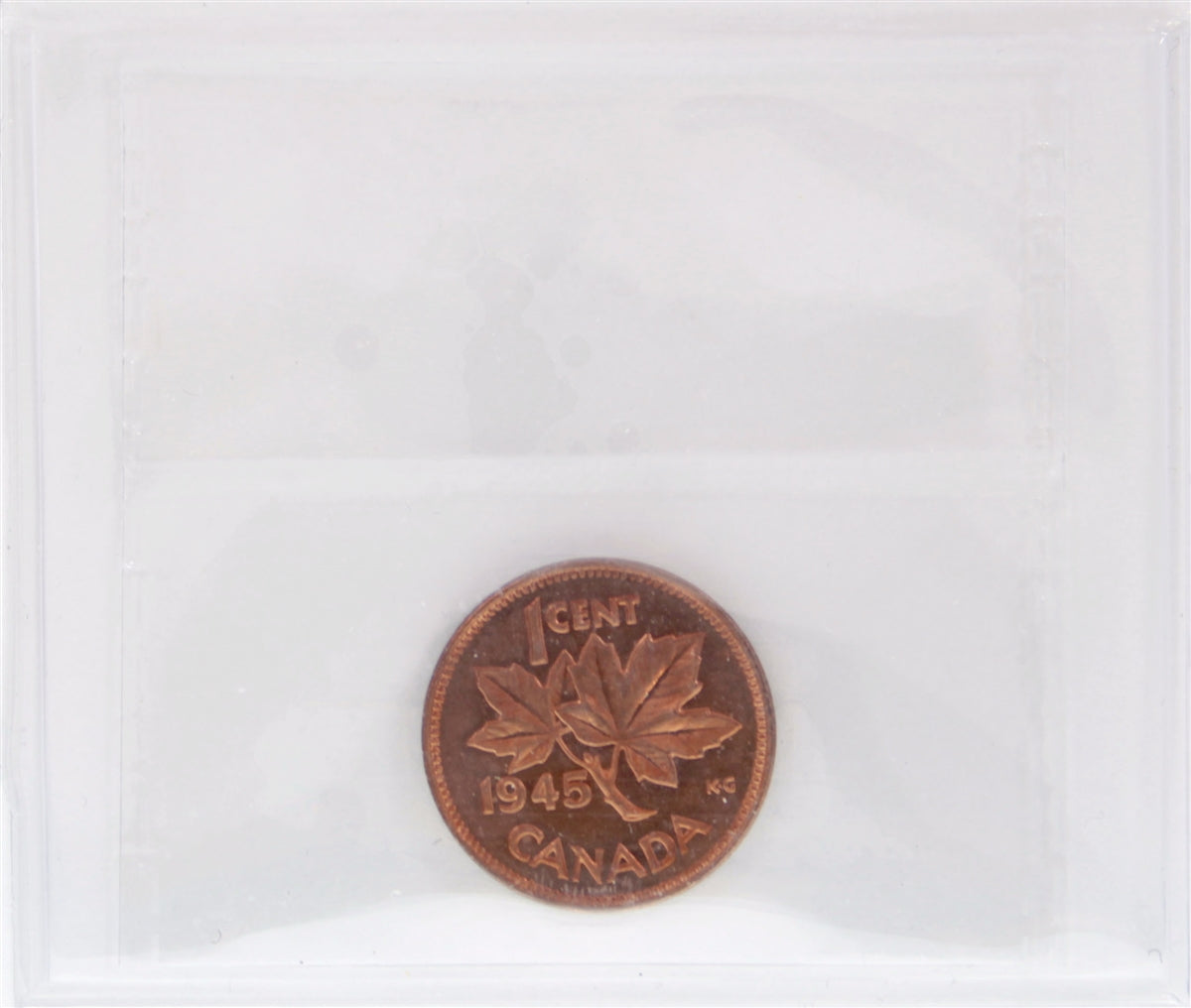 1945 Canada 1-cent ICCS Certified MS-64 Red