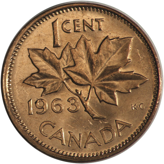 1963 Canada 1-cent Brilliant Uncirculated (MS-63)