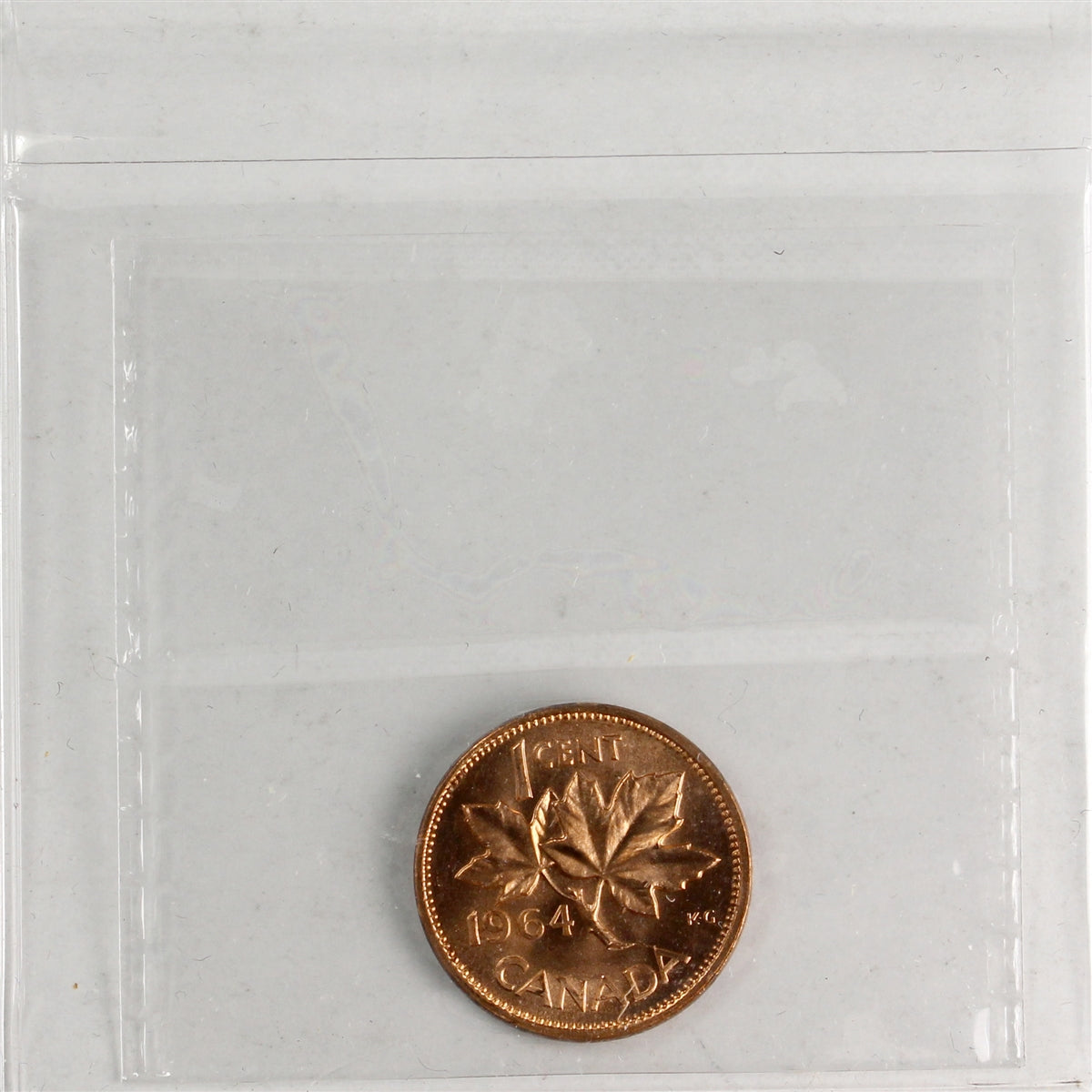 1964 Canada 1-cent ICCS Certified MS-65 Red