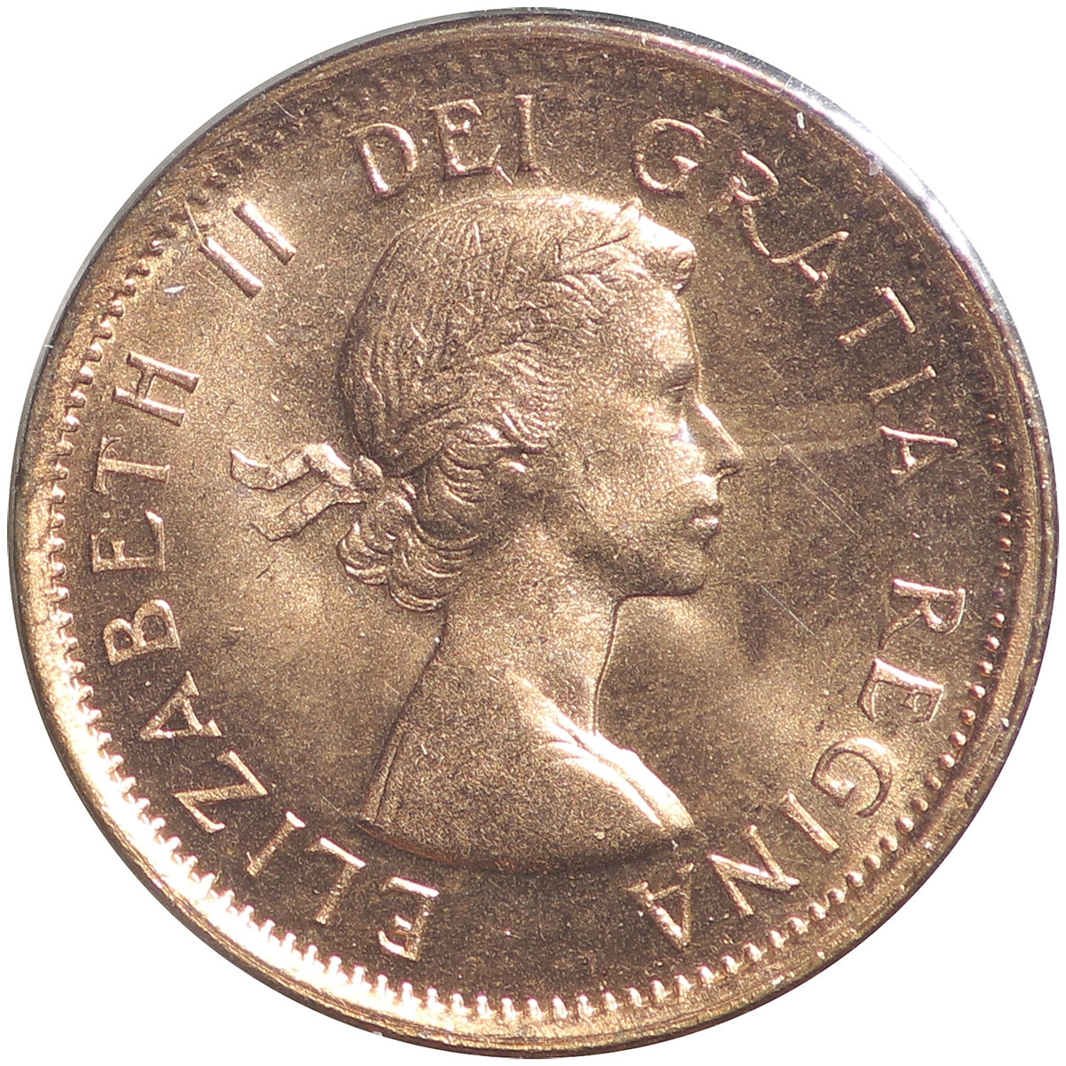 1963 Hanging 3 Canada 1-cent Brilliant Uncirculated (MS-63)