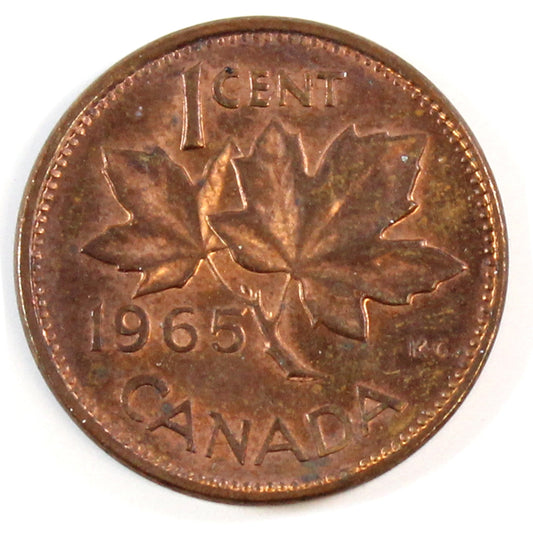 1965 Var. 1 SB P5 Canada 1-cent Uncirculated (MS-60)