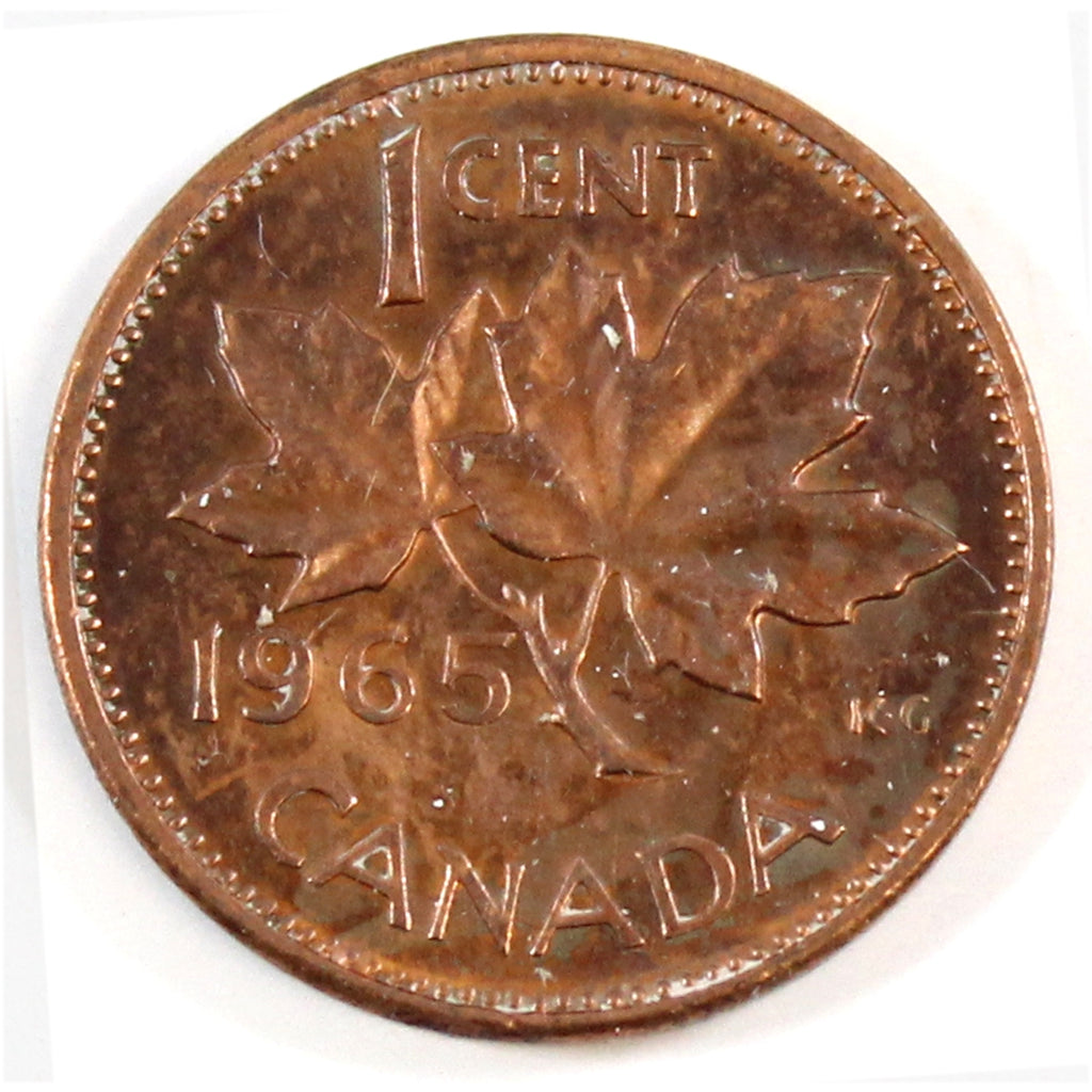 1965 Var. 1 SB P5 Canada 1-cent AU-UNC (AU-55)