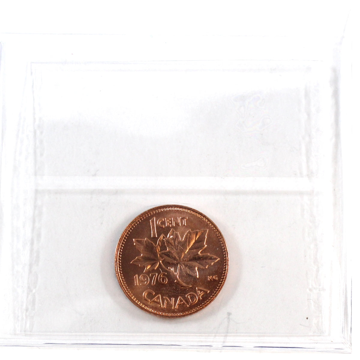 1976 Canada 1-cent ICCS Certified MS-65 Red