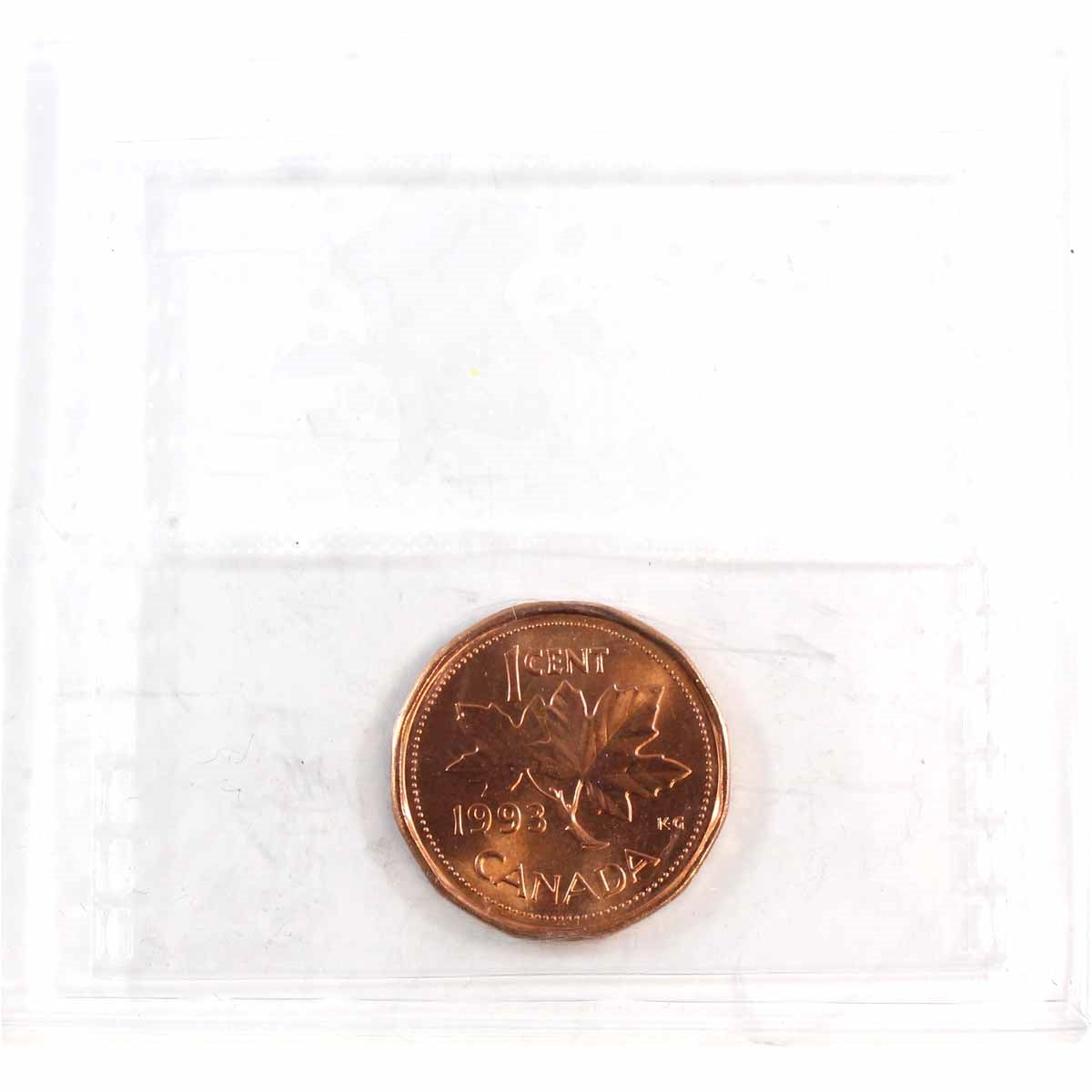 1993 Canada 1-cent ICCS Certified MS-66 Red