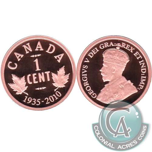 2010 (1935-2010) Canada 1-cent Proof