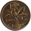 1959 Canada 1-cent ICCS Certified MS-64 Red