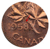 1958 Hanging 8 Canada 1-cent UNC+ (MS-62)