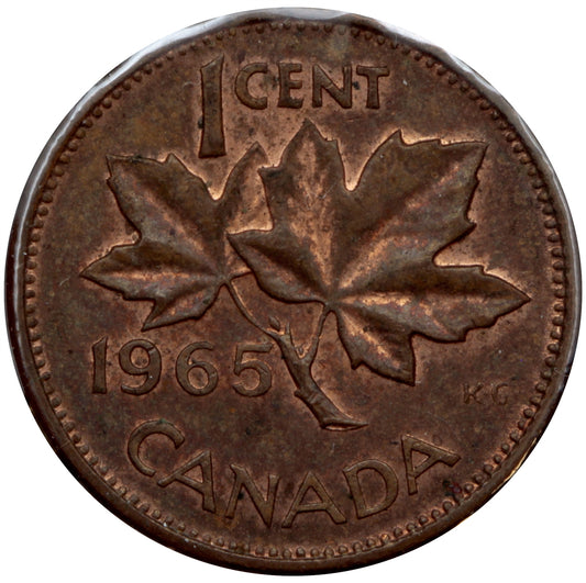 1965 Var. 1 SB P5 Canada 1-cent EF-AU (EF-45)