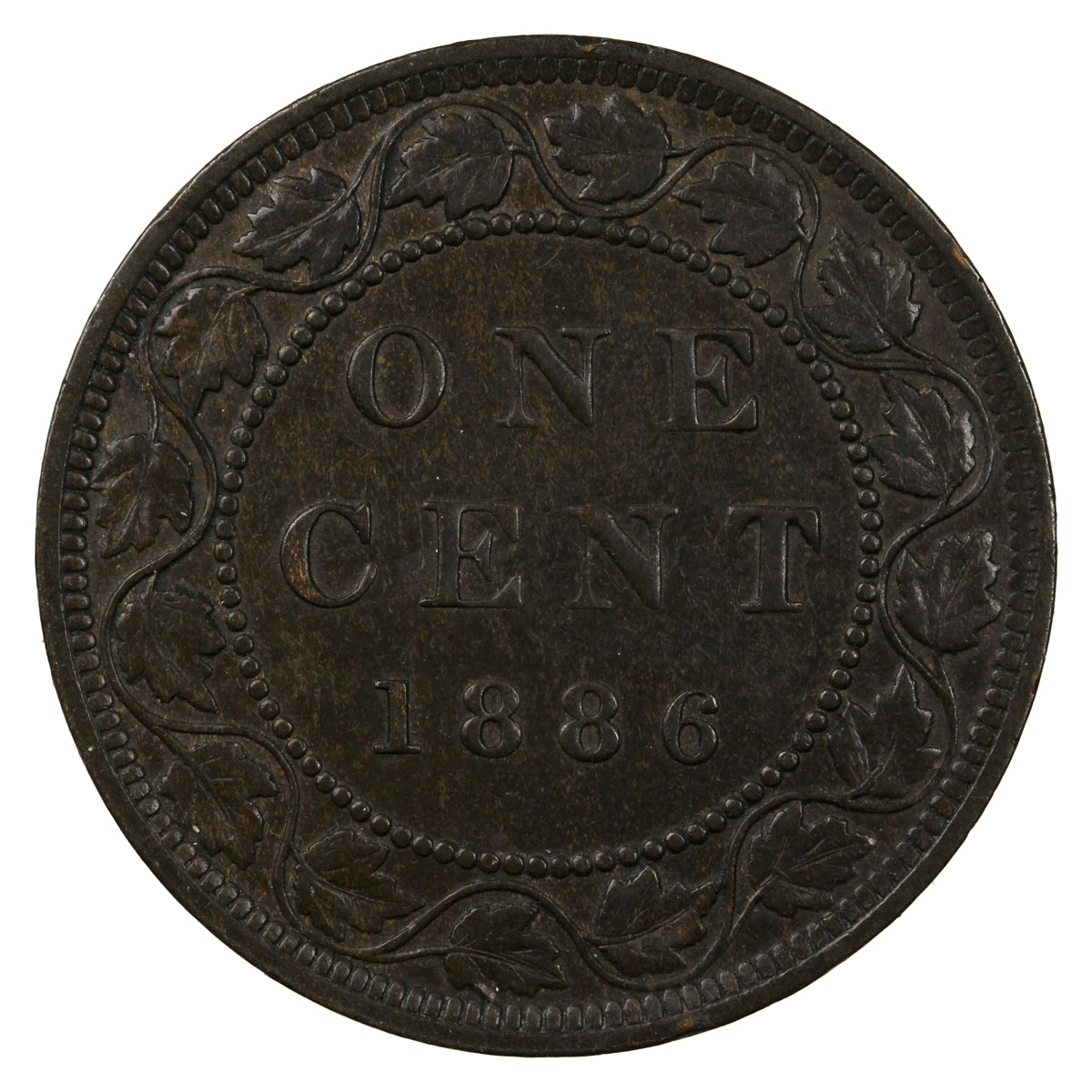 1886 Obv. 1a Canada 1-cent Extra Fine (EF-40) $