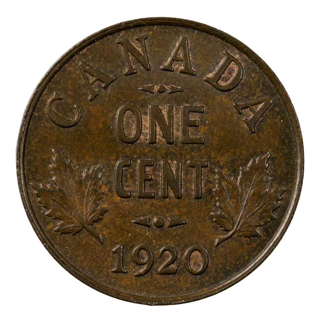 1920 Small Canada 1-cent Brilliant Uncirculated Lustrous Brown (MS-63)