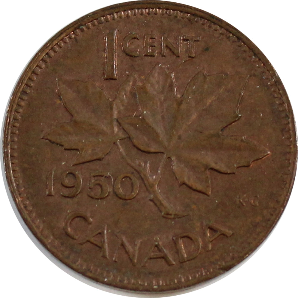 1950 Canada 1-cent EF-AU (EF-45)