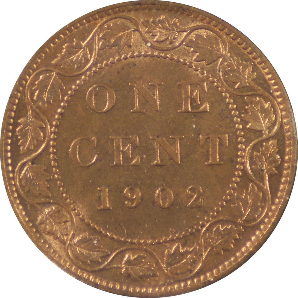 1902 Canada 1-cent Choice Brilliant Uncirculated (MS-64) Red & Brown