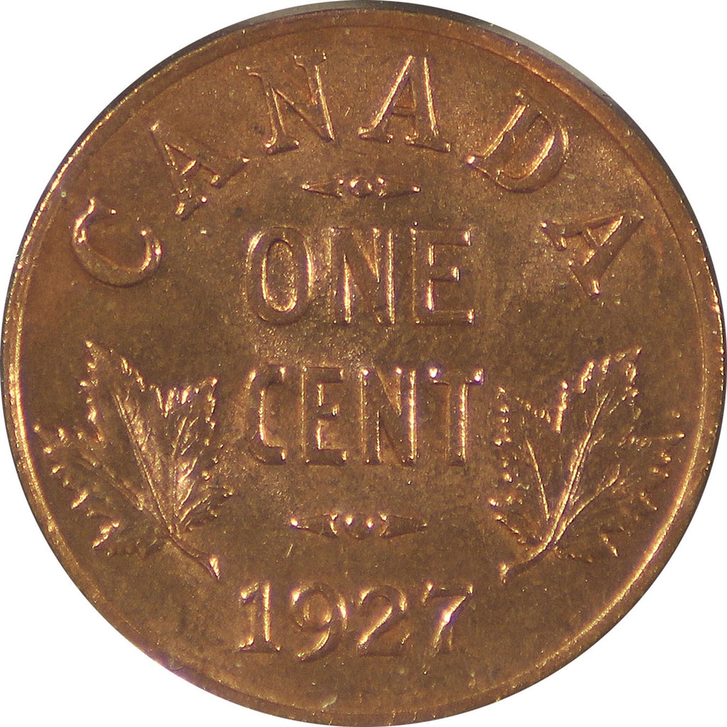 1927 Canada 1-cent UNC+ (MS-62) $